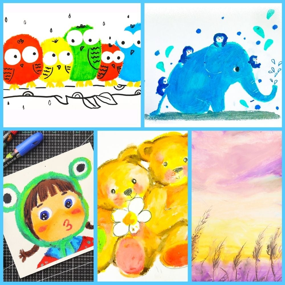 Jar Meló - Silky Crayon Washable Baby Roo - 6 Colours