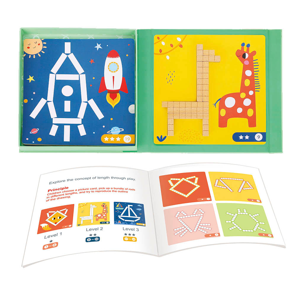 TookyToy - Creative Math Sticks: Patterning Activity Set - Motherhood