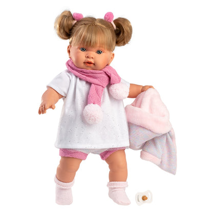 Llorens - Baby Girl Doll with Crying Mechanism & Clothing: Alexandra - 42cm