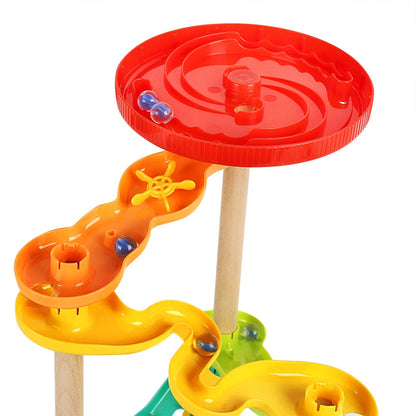 TopBright - Marble Run Set - 5-Track STEM Building Toy for Kids Age 3+