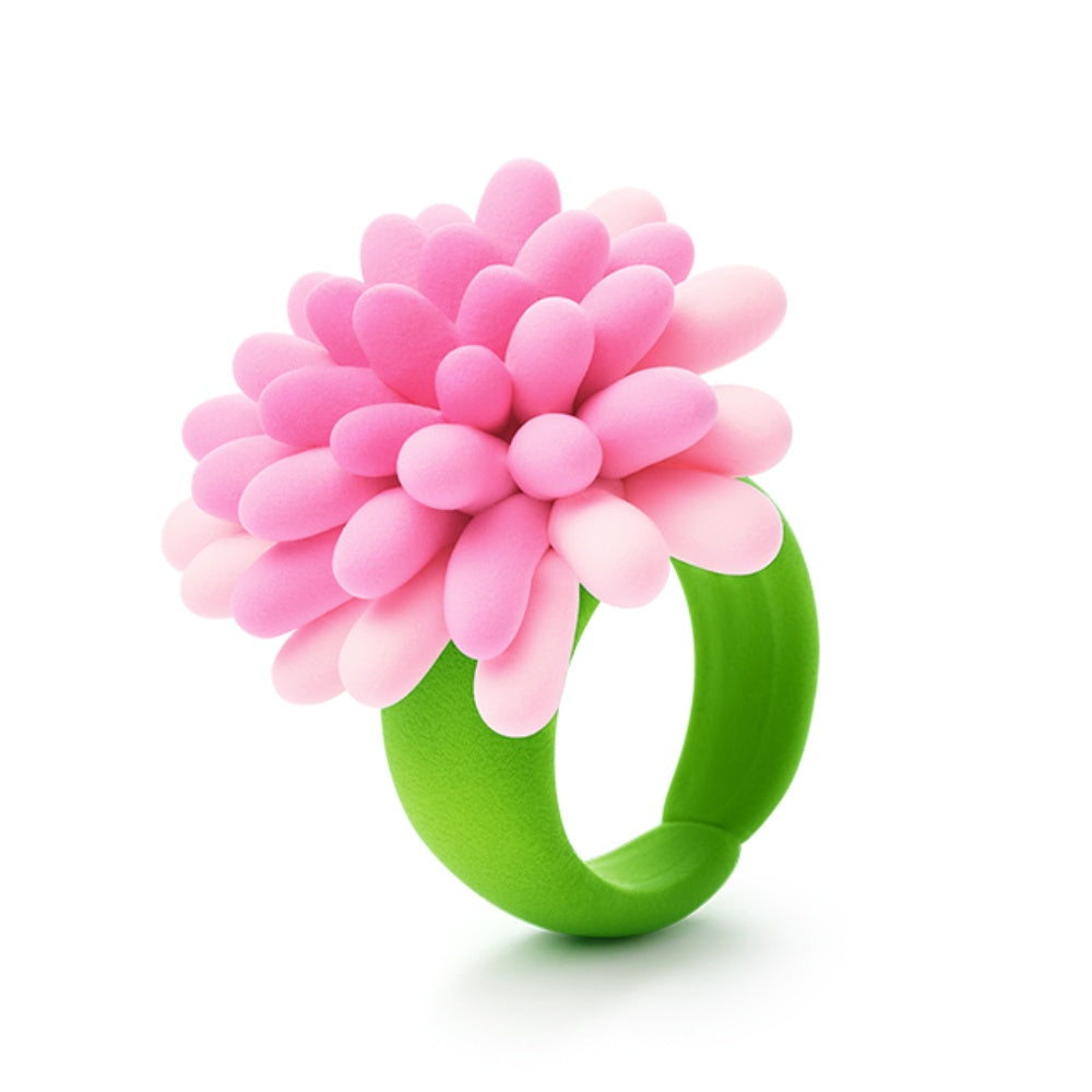Hey Clay - Modelling Air-Dry Clay with Fun Interactive App - Flower Rings, series Bijou, 3 cans