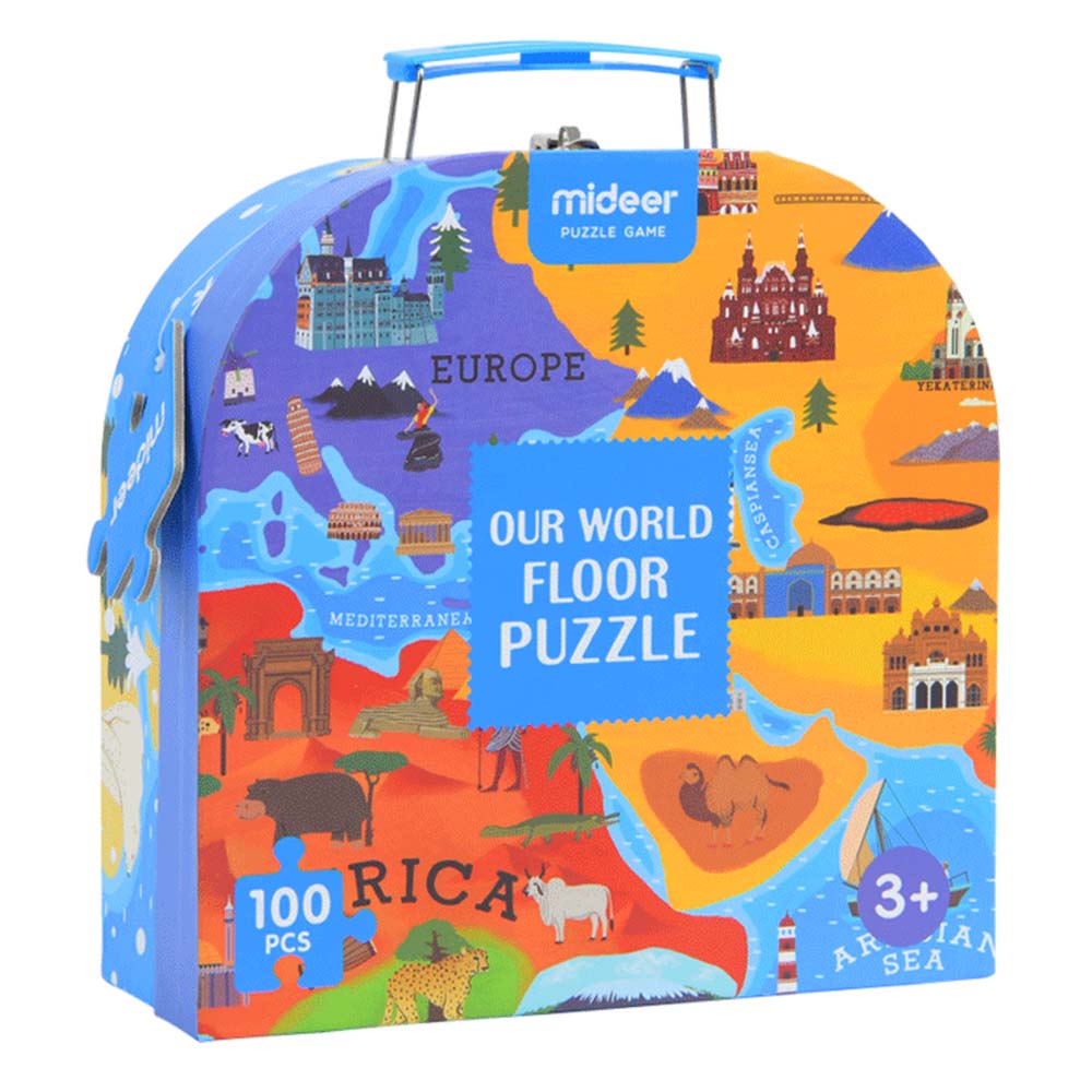 Mideer - Gift Box Jigsaw Puzzle for Kids - Our World - 100 Pieces