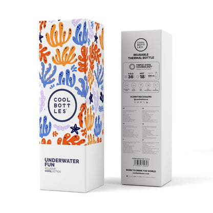 Cool Bottles - Triple-Insulated Water Bottle - Underwater Fun 500ml