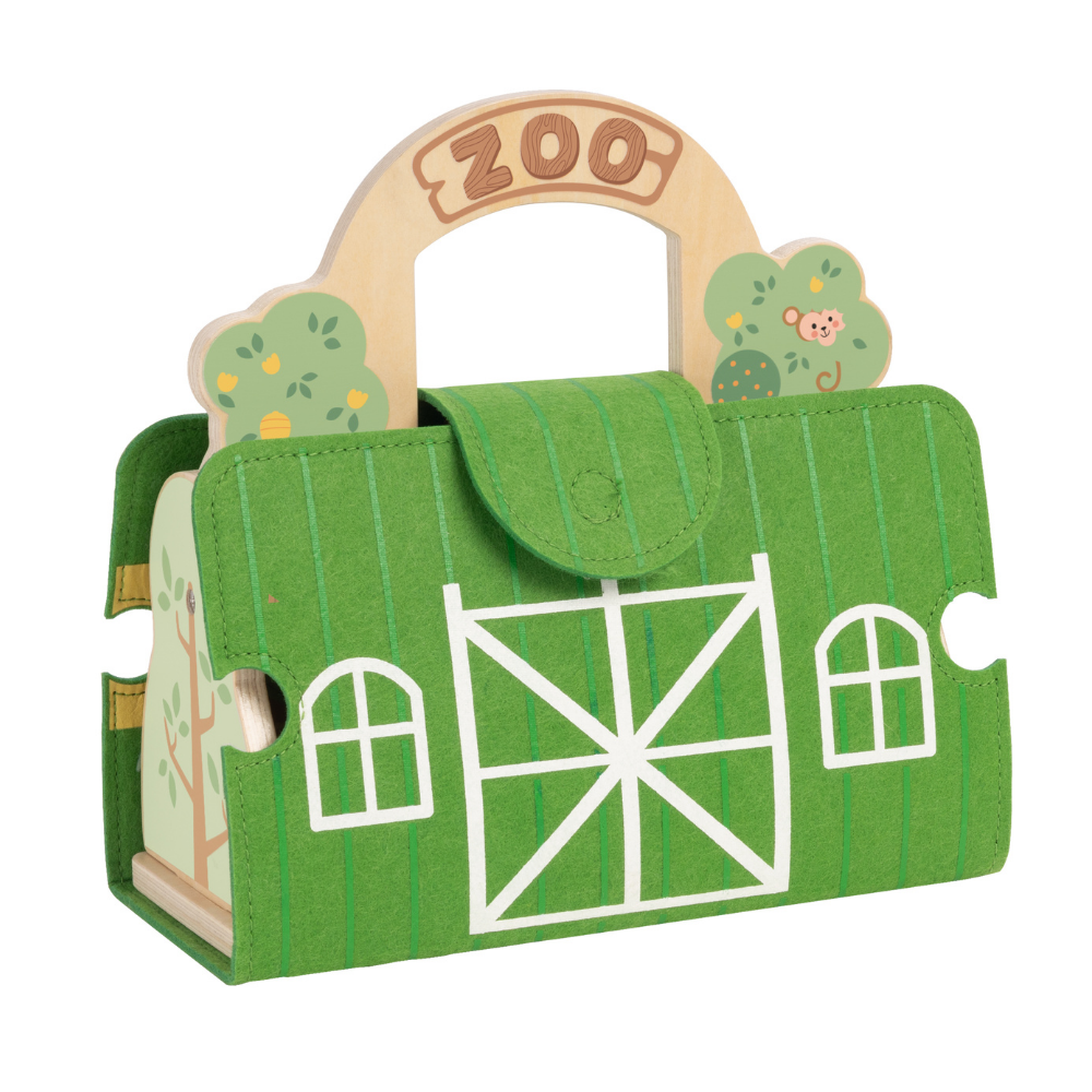 TookyToy - Pretend Play Story Box: Zoo Toy Set in Carry Case