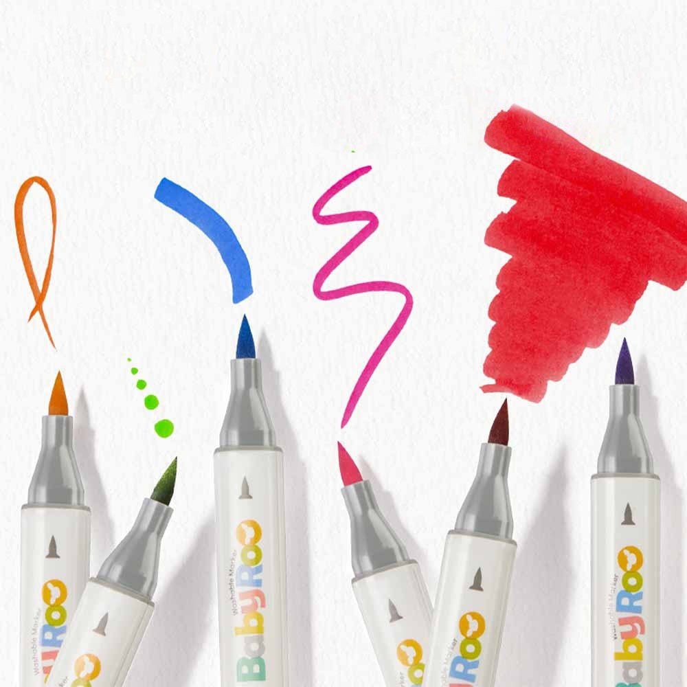 Jar Meló - Dual-Tip Washable Art Markers - 12 Colours