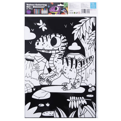 TookyToy - Velvet Colouring Kit - Dinosaur