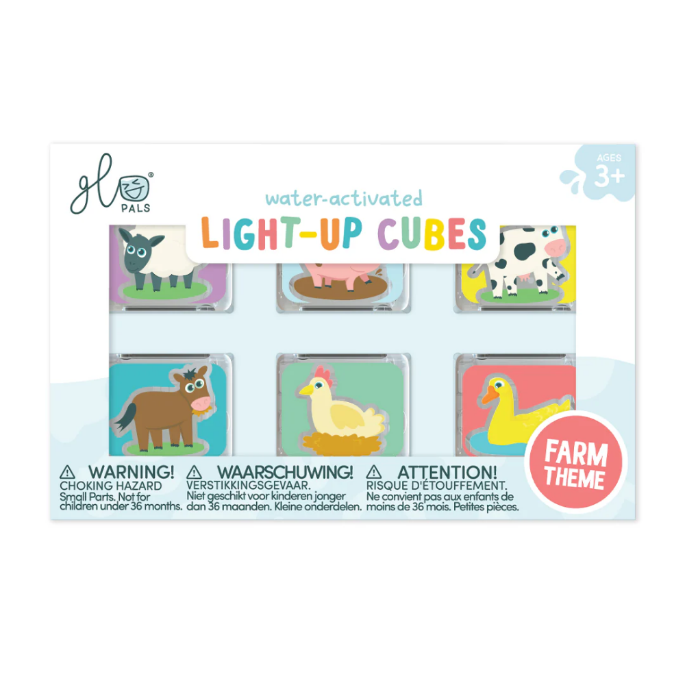 Glo Pals - Water Activated Light-Up Sensory Toys - Farm (6 Pack)