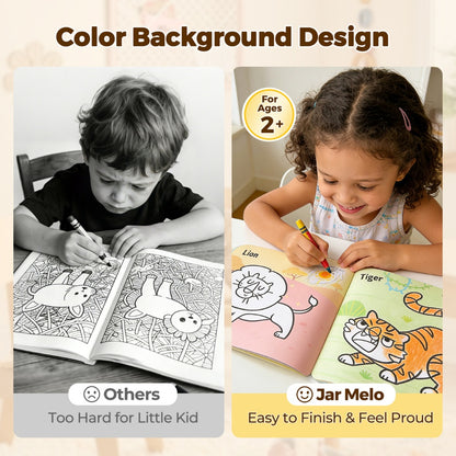 Jar Meló - Play & Learn Colouring Book Set: Vehicles & Animals - 2 Books 60 Pages