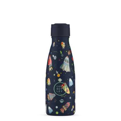 Cool Bottles - Kids Triple-Insulated Water Bottle - Space Rockets 260ml