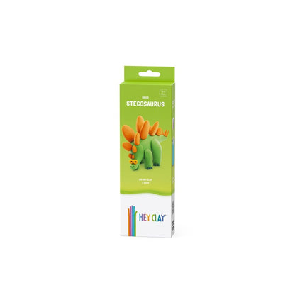 Hey Clay - Modelling Air-Dry Clay with Fun Interactive App - Stegosaurus, series Dinos, 3 cans