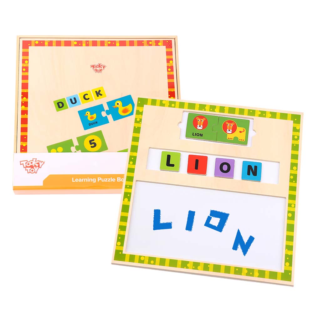 TookyToy - Learning the Alphabet Wooden Puzzle Box - Motherhood