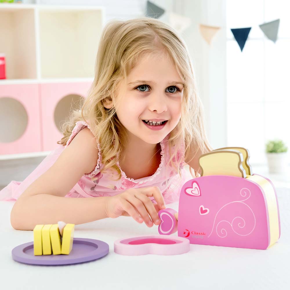 Classic World - Pretend & Play - Toaster Toy Set - 13pcs