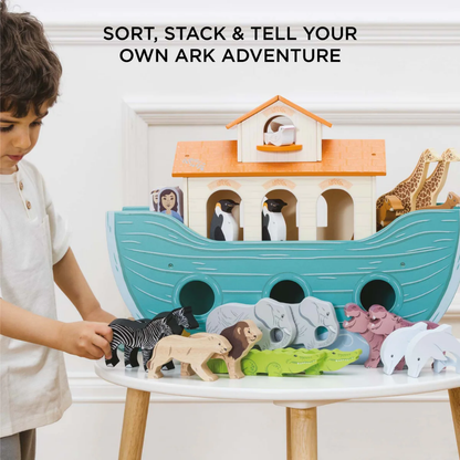 Le Toy Van - Noah's Great Wooden Ark & Animals - 23pcs