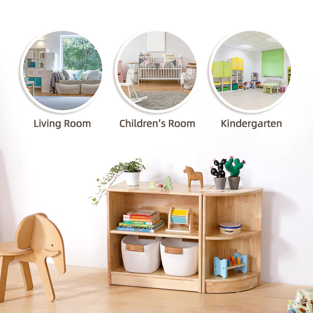 TookyToy - Wooden Shelf and Toy Storage for Kids Room: Rubber wood 60x60cm