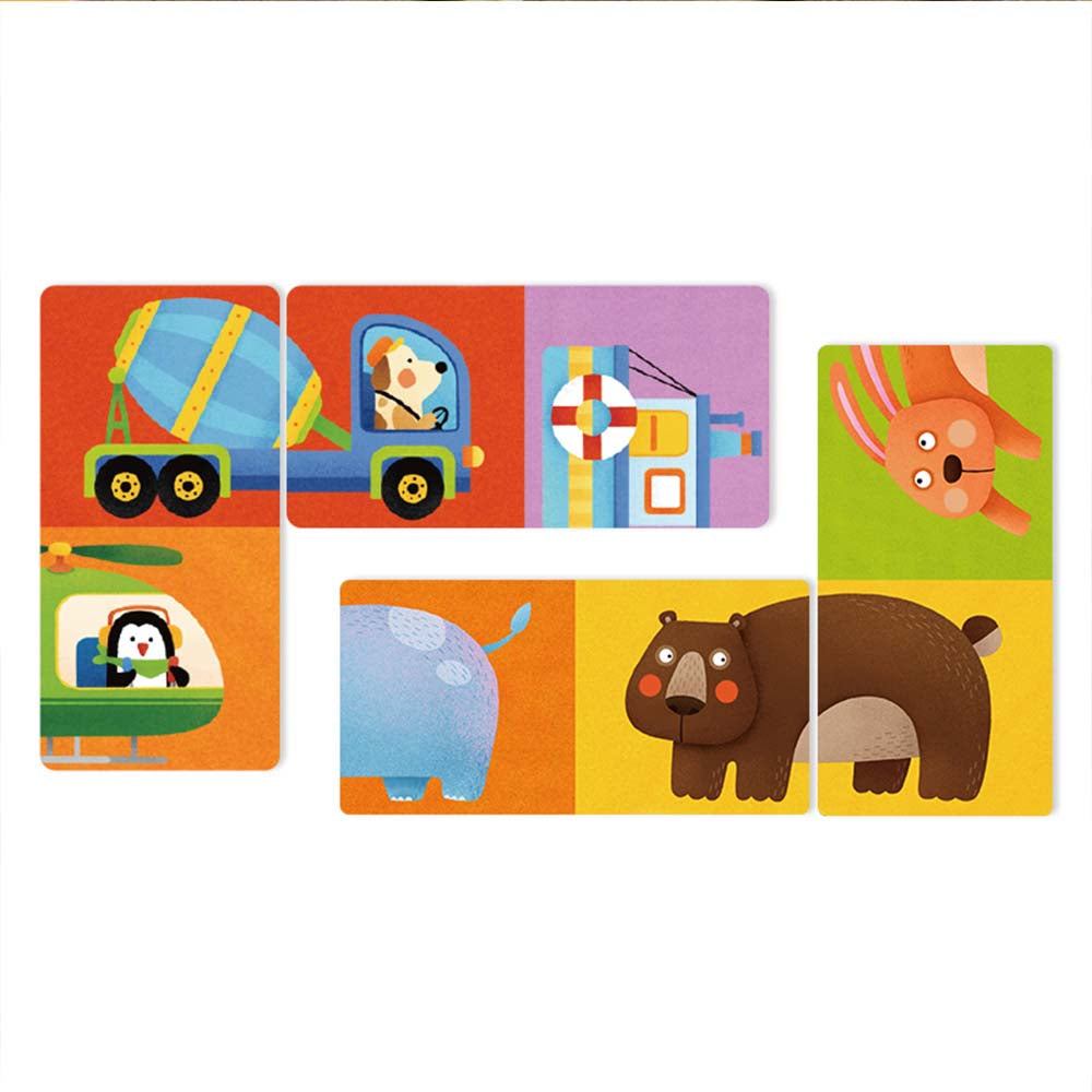 Mideer - 2-in-1 Domino Puzzle Game - Traffic - 24pcs