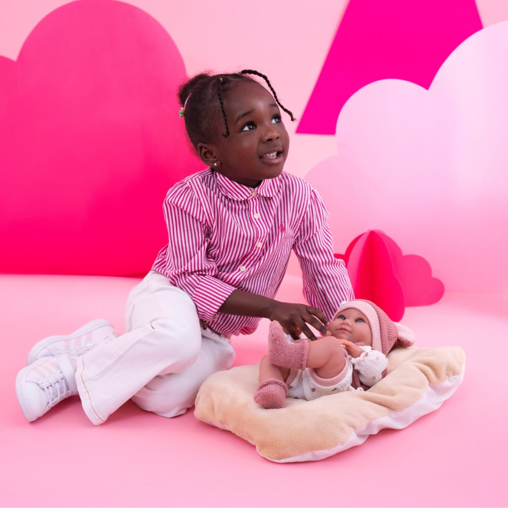 Llorens - Anatomically Correct Baby Girl Doll with Outfit & Cushion: Nica - 40cm