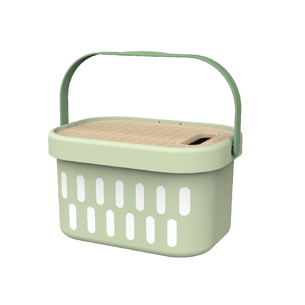 TookyToy - Wooden Cutting Food Play Set in Portable Storage Box - 31 Pieces - Motherhood