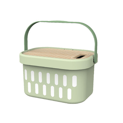 TookyToy - Wooden Cutting Food Play Set in Portable Storage Box - 31 Pieces - Motherhood