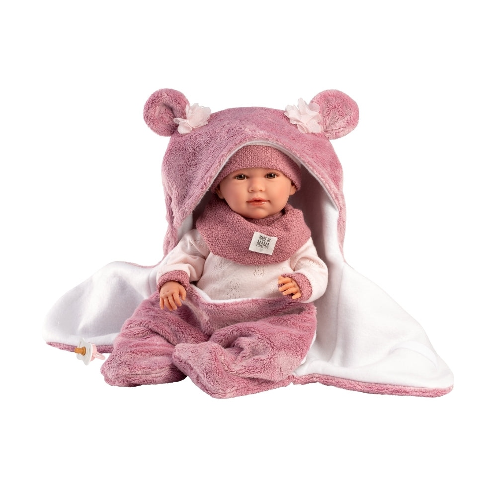Llorens - Baby Girl Doll with Crying Mechanism, Clothing & Sleeping-bag: Mimi - 42cm