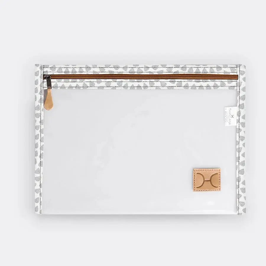 Thandana Clear Document Pouch – Laminated Fabric Travel Case Motherhood