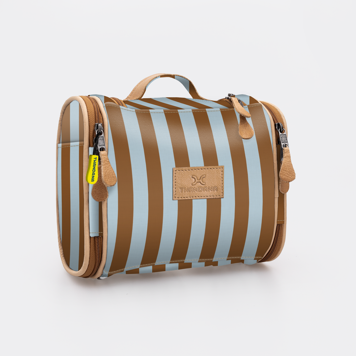 Thandana Compact Travel Vanity Coastal Stripe - Blue