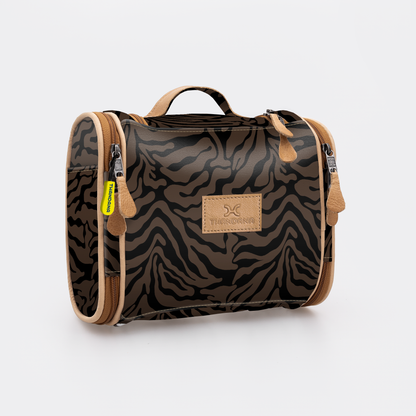 Thandana Compact Travel Vanity Nomad Stripe - Coffee
