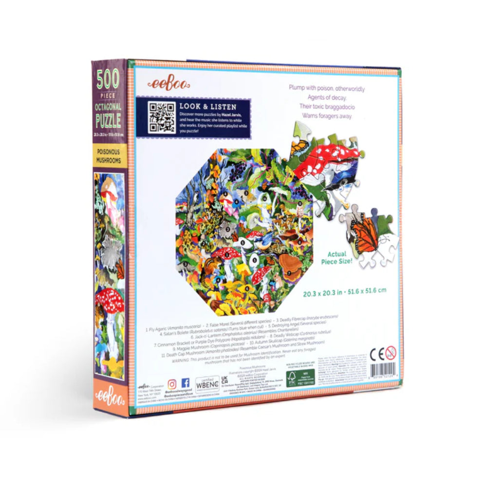 eeBoo - Poisonous Mushrooms 500 Piece Octagonal Puzzle