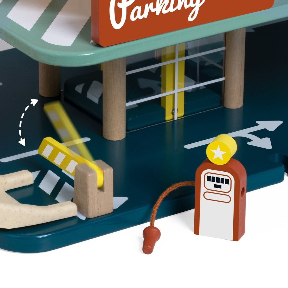 Classic World - Pretend & Play - Vintage Wooden Parking Garage