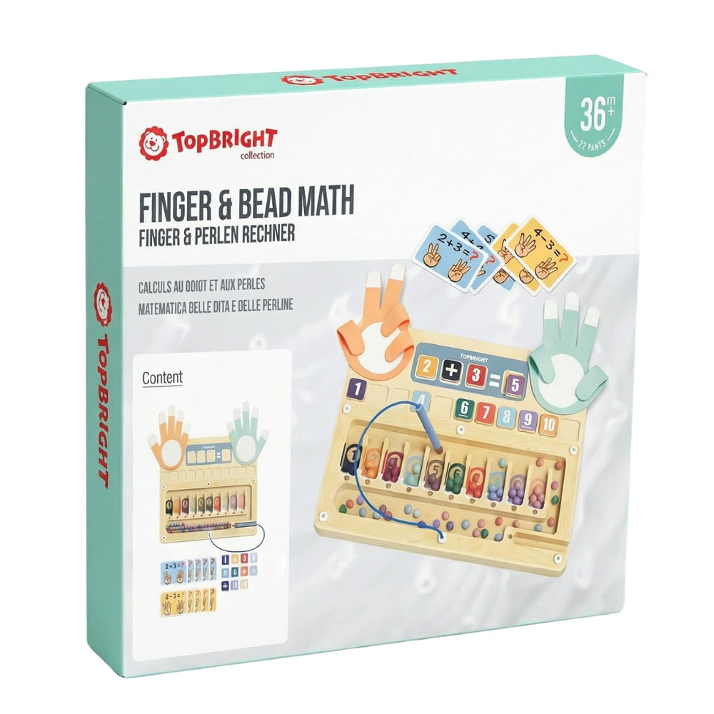 TopBright - 2-in-1 Magnetic Bead Maze & Finger Counting Maths Toy
