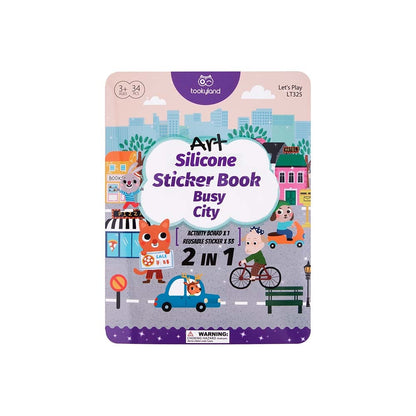 TookyToy - Silicone Sticker Book - Busy City