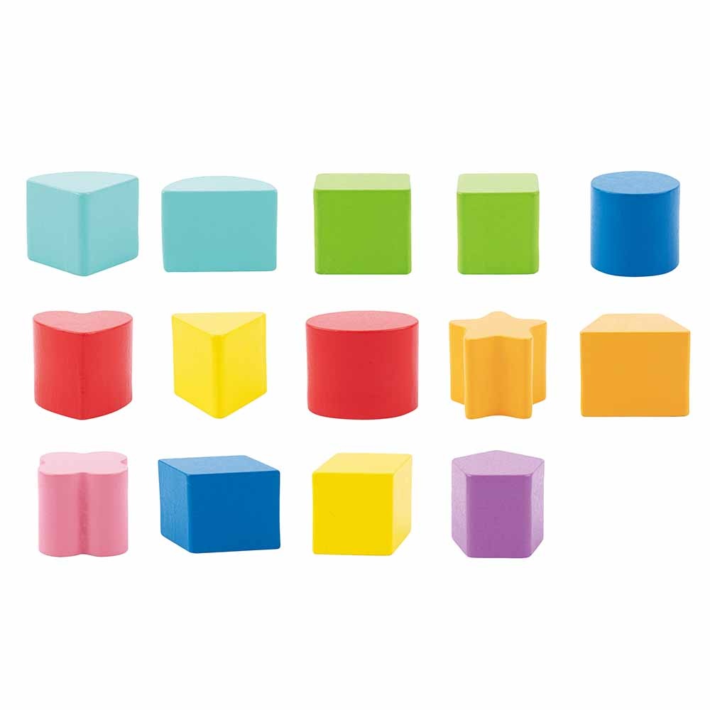 TookyToy - Wooden Pull Along Toy Car & Shape Sorter