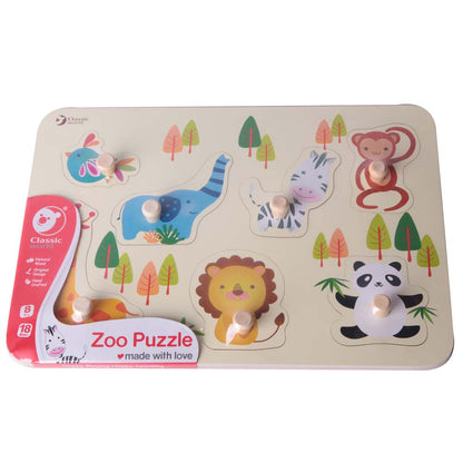Classic World - Peg Puzzle - Zoo - 7pcs