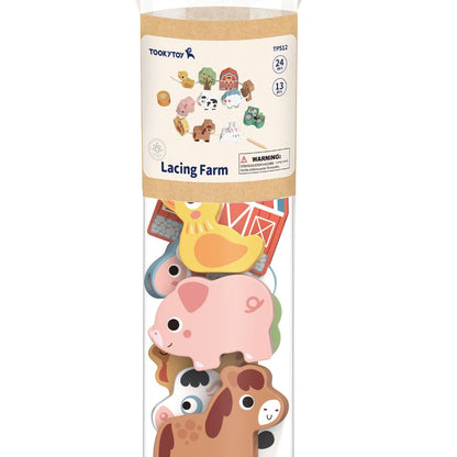 TookyToy - Fine Motor Lacing Farm Animals Set - Motherhood