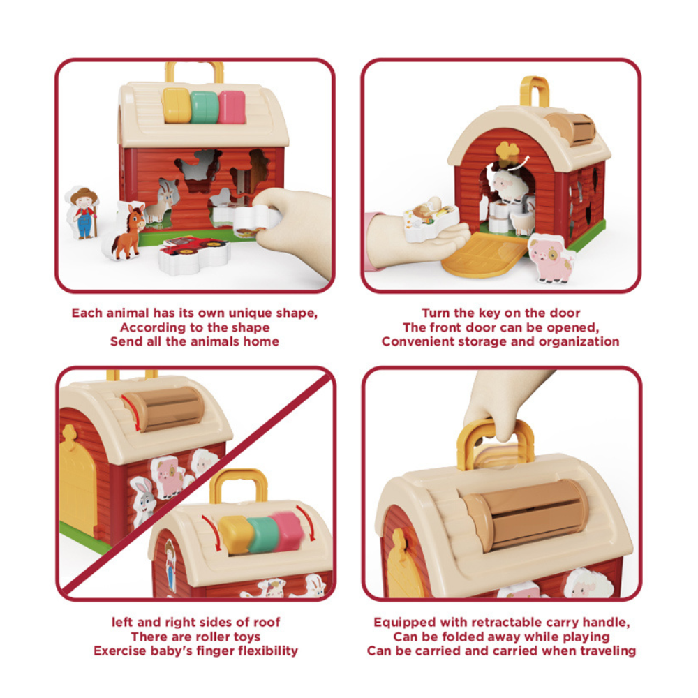 Cogo - Farm Animals Shape Sorter - 11 Pieces