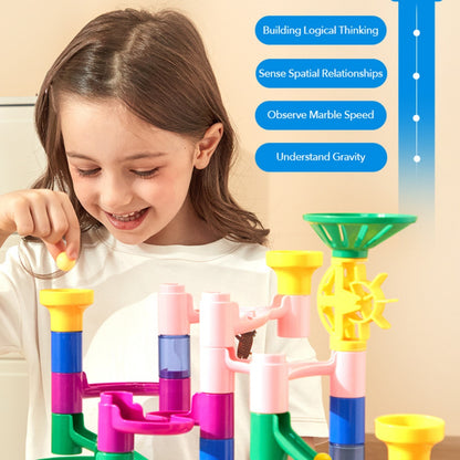Mideer - Marble Run Track Building Block Toy - 51 Pieces with Water Play