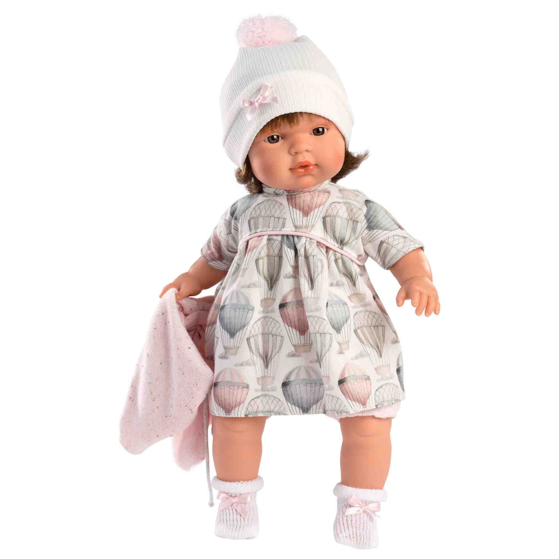 Llorens - Baby Girl Doll with Crying Mechanism, Clothing & Accessories: Lola - 38cm - Motherhood