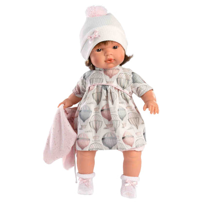 Llorens - Baby Girl Doll with Crying Mechanism, Clothing & Accessories: Lola - 38cm - Motherhood