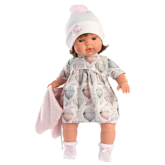 Llorens - Baby Girl Doll with Crying Mechanism, Clothing & Accessories: Lola - 38cm - Motherhood