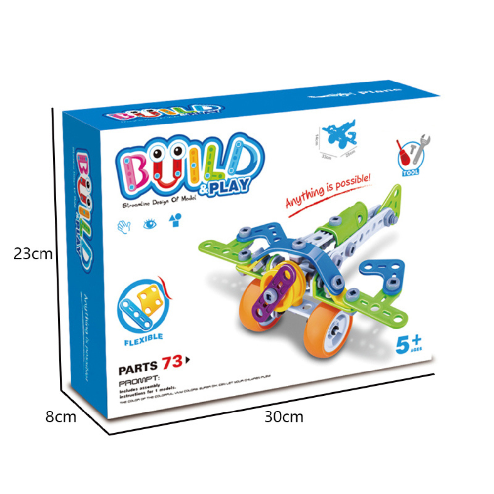 Cogo - Build & Play - Plane Construction Set - 75 Pieces