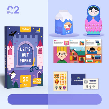 Mideer - Let's Cut Paper Arts & Crafts Kit: Intermediate Level