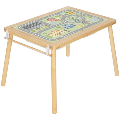 TookyToy - Multi-Activty Kids Table with Sensory Bins, Tabletop & Roll Holder