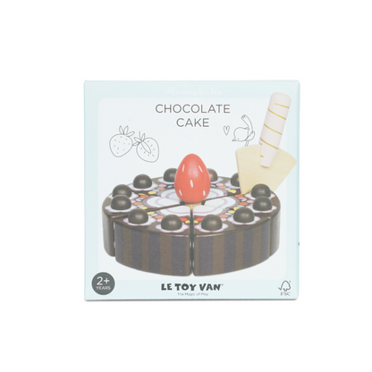 Le Toy Van - Wooden Chocolate Gateau Sliceable Cake - 8pcs