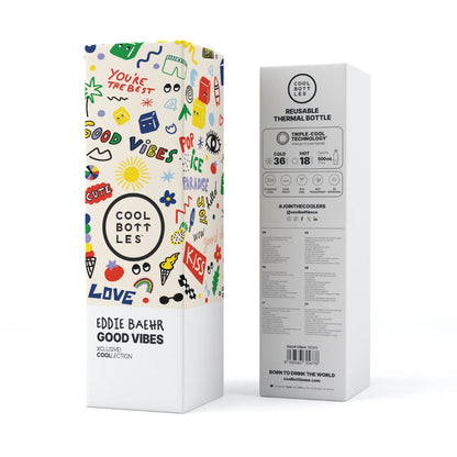 Cool Bottles - Triple-Insulated Water Bottle - Good Vibes 500ml
