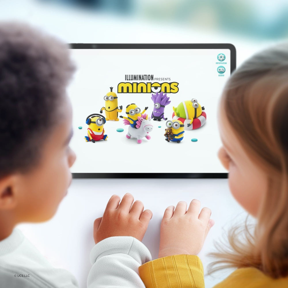 Hey Clay - Modelling Air-Dry Clay with Fun Interactive App - Dave & Fluffy, Series Minions, 5 cans