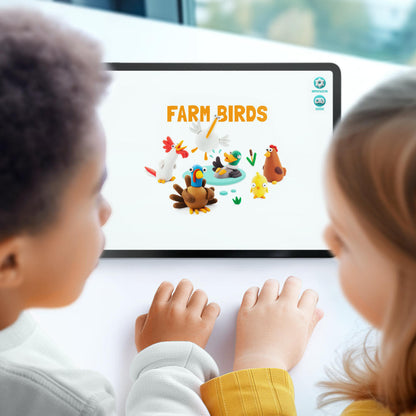 Hey Clay - Modelling Air-Dry Clay with Fun Interactive App - Chick, series Farm Birds, 3 cans
