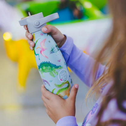 Cool Bottles - Kids Triple-Insulated Water Bottle - Dinos Planet 260ml