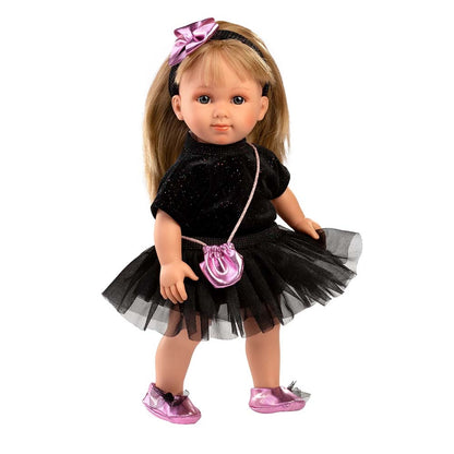 Llorens - Baby Girl Doll with Black Dress & Accessories: Elena - 35cm