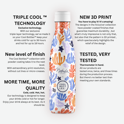 Cool Bottles - Triple-Insulated Water Bottle - Dragonfly Paradise 500ml