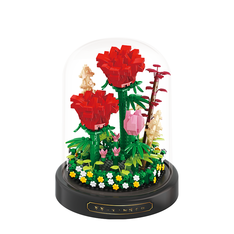 Cogo - Building Block Set - Rose Flower Dome - 593 Pieces