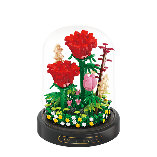 Cogo - Building Block Set - Rose Flower Dome - 593 Pieces